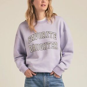 Favorite Daughter Purple Lavender Sweatshirt The Collegiate Sweatshirt Lilac